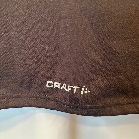 Craft Intensity Softshell Windbreaker Jacket Size Small Black Blue Trim RN 99431 - Picture 7 of 11